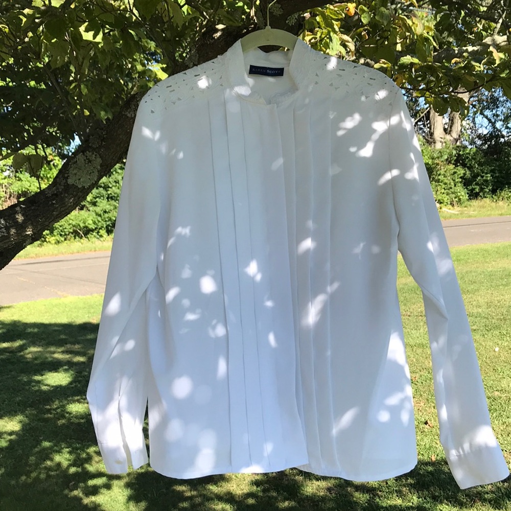 Crisp White Dress Blouse